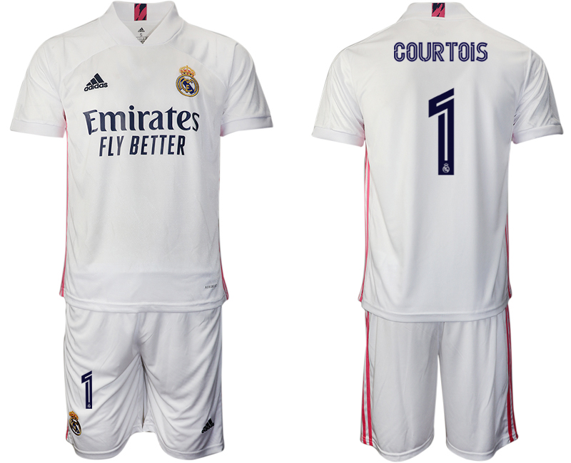 Men 2020-2021 club Real Madrid home #1 white Soccer Jerseys1